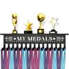 Heavy-Duty Metal Awards Trophy Display Stand Medal Hooks Wall Mount Organizer Medal Storage Holder Display Home Office Decor