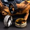 Titanium Steel Couple Ring Zircon Decor Simple Fashion Party  Finger Accessories  Birthday Gift For Young Girls