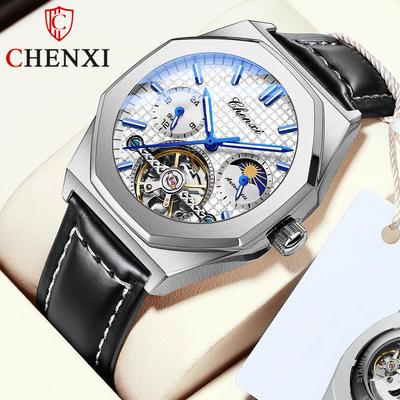 New TOP Brand Luxury Men's Watch With Box Flywheel Sun Moon Star Watch Men's Waterproof Luminous Men's Mechanical Watches