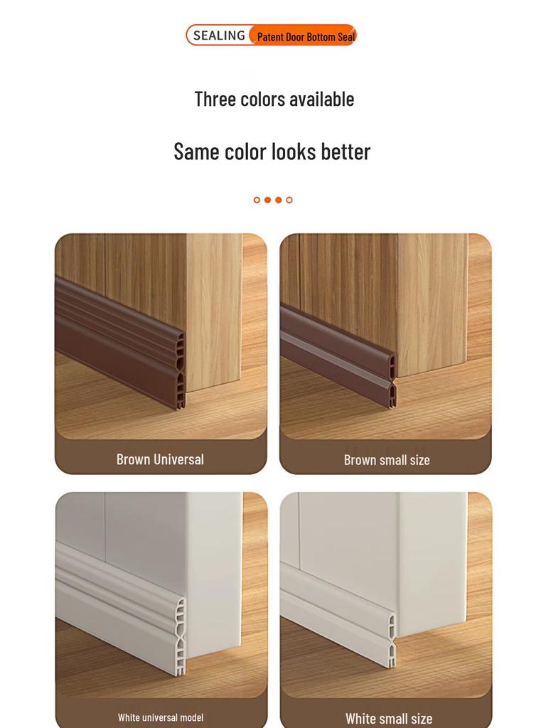 Soundproof Under-Door Seal Strip – Windproof, Noise-Blocking Door Bottom Baffle