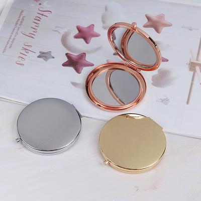 1Pc Exquisite Portable  Folded Makeup Cosmetic Mirror Magnifying Universal Vintage Alloy Compact Pocket Mirror