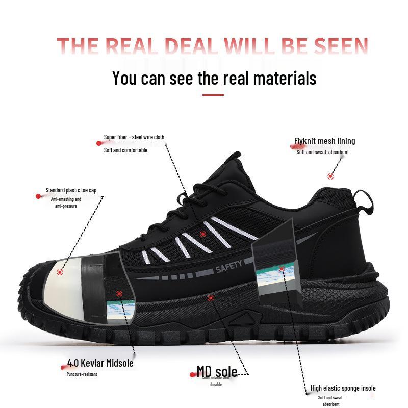 15KV Insulated Summer Men's Steel Toe Safety Shoes - Fashionable, Comfortable & Breathable Electrician Footwear