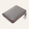 COGURE Wallet for Men and Genuine Mini Brand Bill Coin Card Includes Greige L-Zip Women, Leather, Small, Compact, Wallet, Name, Compartment, Purse,