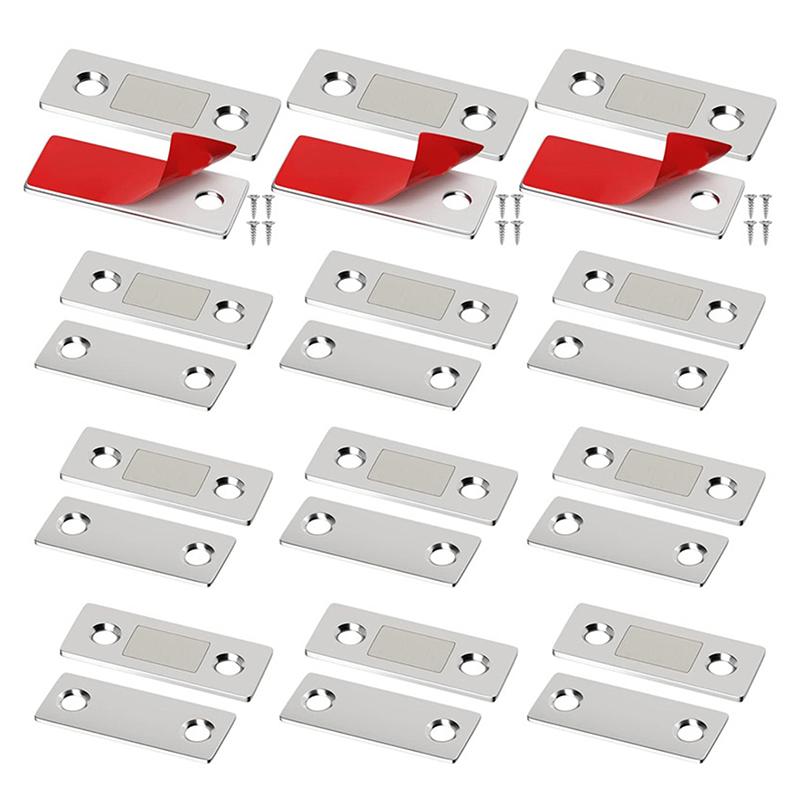 5 Pairs Magnetic Cabinet Catches Ultra Thin Door Strong Magnets Stopper Invisible Adhesive Drawer Magnet Lock