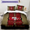 San Francisco 49ers Custom Name Text Print 1Pc Bedding Set Duvet Cover With Two Pillowcases Soft Bed Linen For Household Bedroom