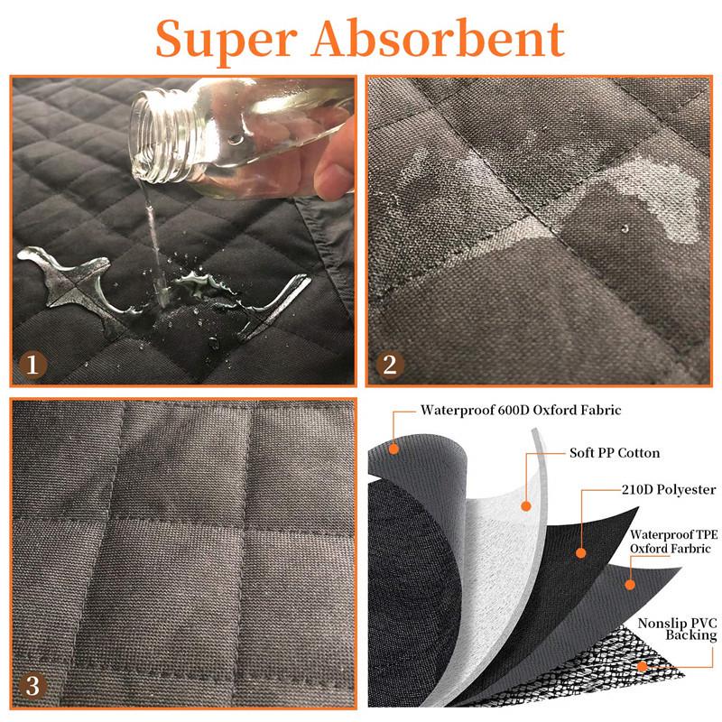 Quilted Cotton Car Seat Pet Mat for Dogs - Non-Slip, Anti-Dirty Back Seat Cover