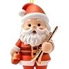 Santa Claus Christmas Ornament Cute Santa Plays Guitar/Sax/Trumpet Musical Instrument Acrylic Ornament for Christmas Tree Home Party Decor