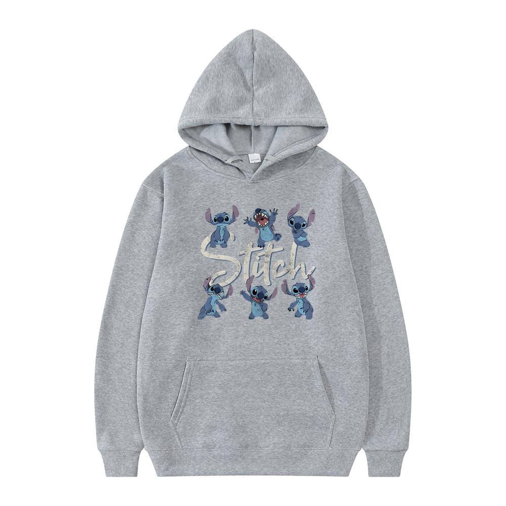 Stitch Disney Lässiger Druck Langarm Paare Hoodies Sweatshirt Y2k Jungen Kleidung Anime Hoodie Pullover Jacke Kinderkleidung Mädchen