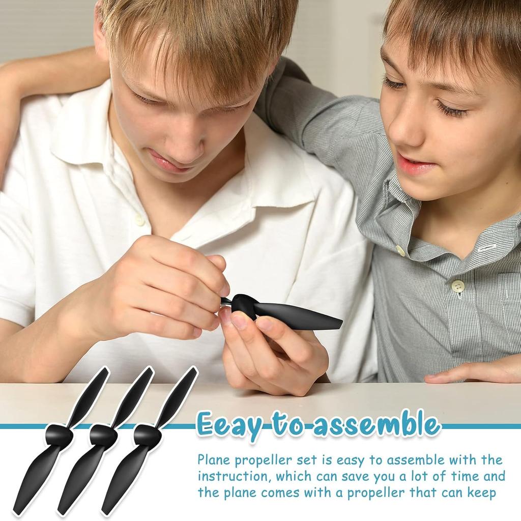 6 Sets Hanaive RC Plane Propellers Compatible with TR-C385 and TR-C285G Propellers RC Airplane Carbon Fiber Nose Cone Compatible with Prop Savers and