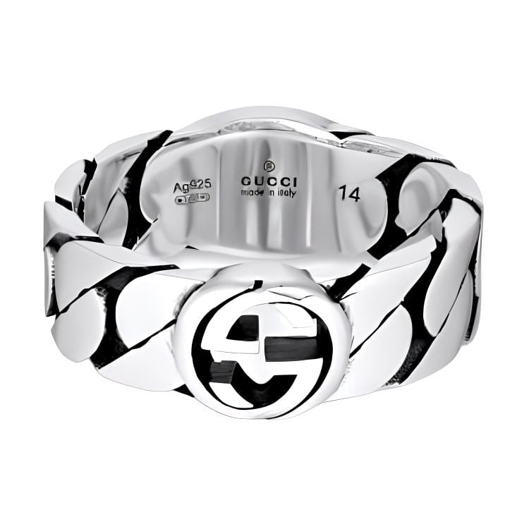GUCCI 925 Sterling Silver Rings Men's Silver 105026760