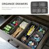 8 Piece Drawer Storage Box Set Felt Desktop Organizer One Piece Molded Organization Kit Snack Container System