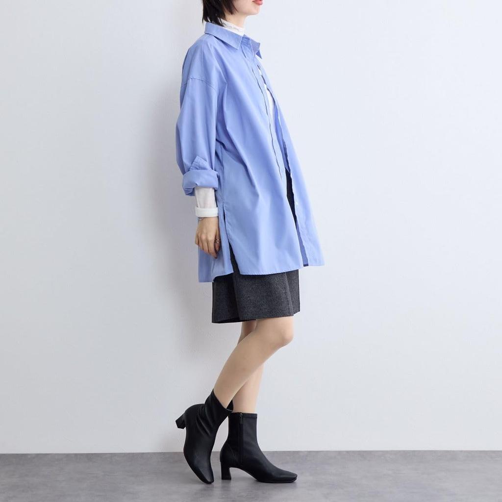 Modified Heel Sheep Leather Stretch Black 225 HIMIKO/5cm Boots/641404