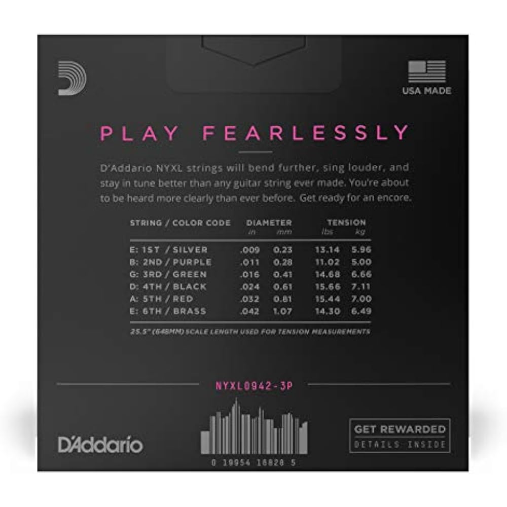 D'Addario Daddario Electric Guitar Strings NYXL Super Light .009-.042 NYXL0942-3P 3 Set Pack [Dom...