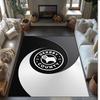 Alfombra de Terciopelo de Cristal con Estampado de Fútbol del Derby County, Cómoda Absorbente de Agua Antideslizante para Suelo Interior