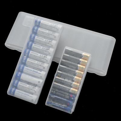Para AAA/AA/18650 10 Slots Caixa de Armazenamento de Bateria Transparente Plástico Rígido Recipiente de Bateria Caixa de Suporte Organizador À Prova D'Água Recipiente
