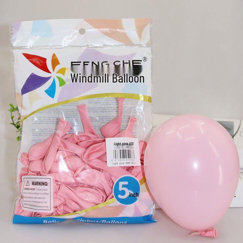 Light Pink Pinwheel Round Latex Balloons - 5 , 10 , 18 , 36 Sizes for Party Decorations