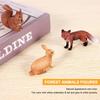 Ahvqevn 6 Pieces Forest Animal Figurines Forest Creatures Figurines Squirrels Deer Rabbits Family Figurines Miniature Toys