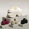 Solid Color EVA Platform Slippers Women Thick Sole Non Slip Beach Slides Sandals Lady Summer Soft Sole Wedge Heel