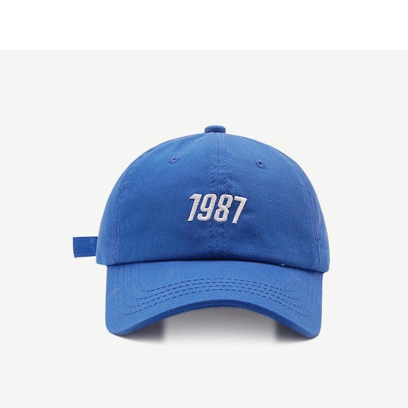 

Мужские 1987 Женские Шляпы Бейсболки с Мягким Верхом Вышитые Повседневные Шляпы-Утки Язычок королевский синий
