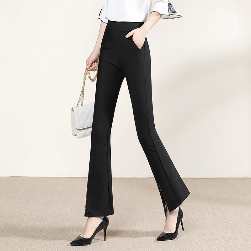Women's High-Waist Split Hem Flare Pants
