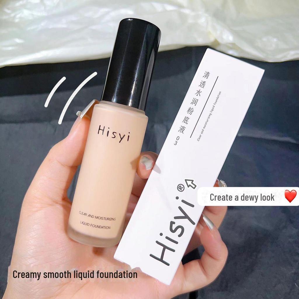 HISYI Clear & Moist Liquid Foundation: Lett, naturlig, vanntett, lysende, langvarig, isolerende Pre-Makeup BB Cream.