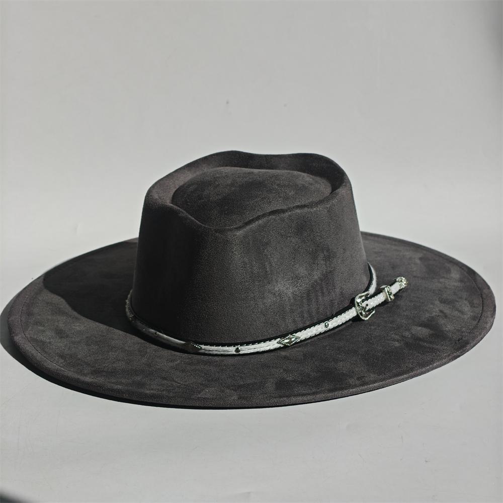 New Heart Top Suede 9 cm Wide Brim Fedora Hat Men's and Women's Autumn Felt Jazz Hat Classic Suede Fedoras Chapeau Sombrero