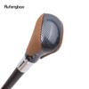 Braun Schwarz Leder Weiß Gehstock Mode Dekorativer Gehstock Gentleman Eleganter Cosplay Gehstock Crosier 94cm