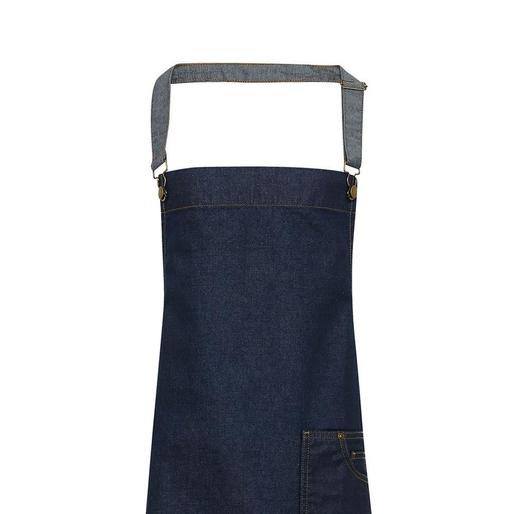 Premier Unisex Adults District Waxed Look Denim Bib Apron