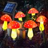 Solar LED Ground Plug Mushroom Light: Waterproof Outdoor Garden Decoration