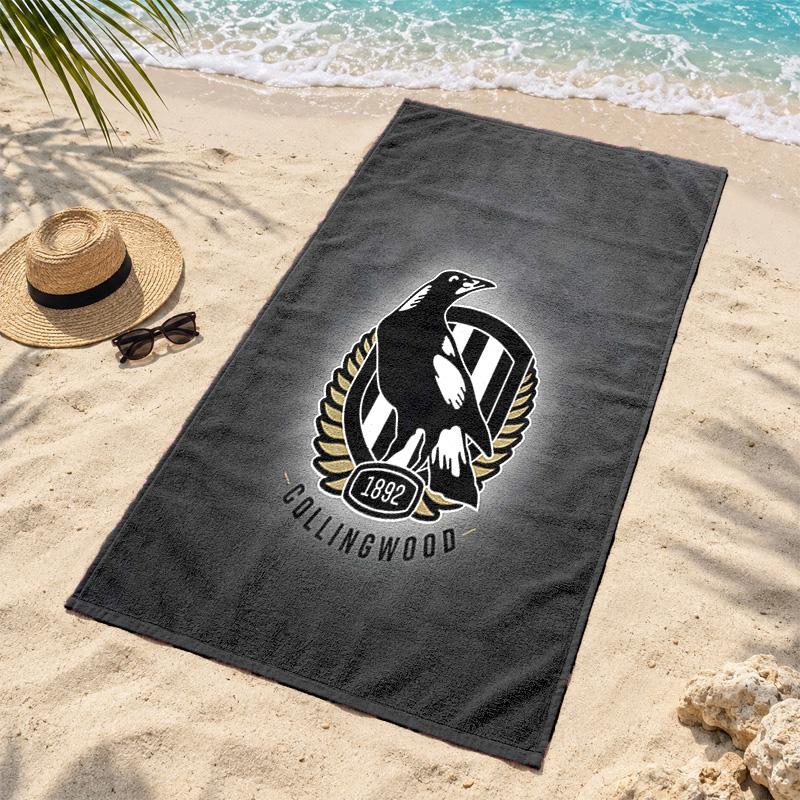 Collingwood Football Club Microfiber Beach Towel Quick Dry Sand Free Lightweight Beach Towels for Travel Swimming Camping