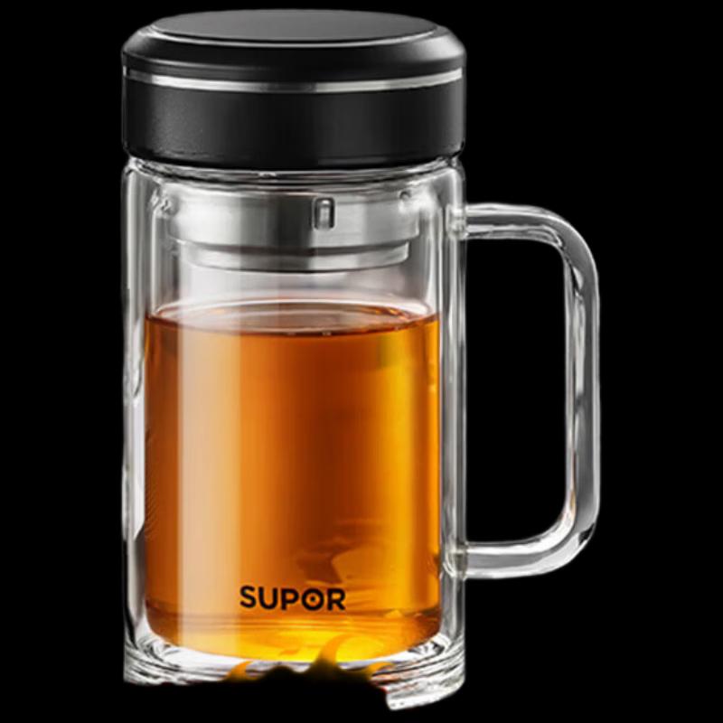 SUPOR Double-Layer Glass Tea Infuser Bottle