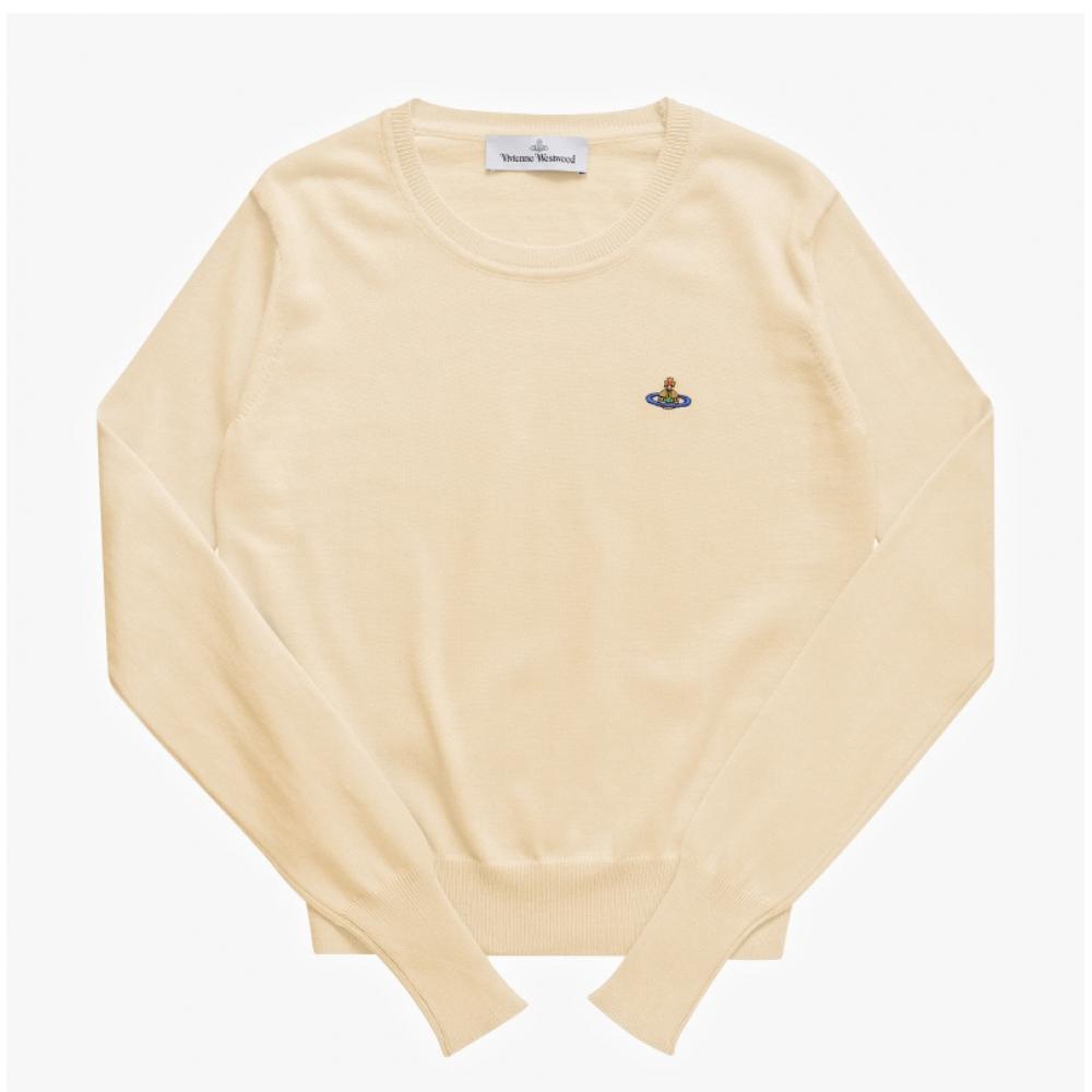 Vivienne WeStwood 1803002S Y001v A408 Svetr s výšivkou loga Bear Orb Dámský úplet