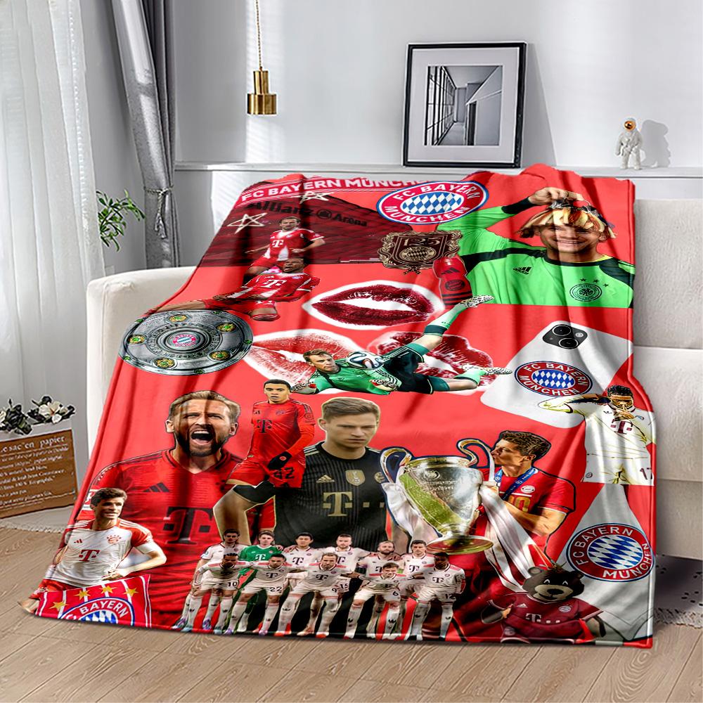 Bayern Munich Blanket Soft & Cozy Suitable for Office Chair Sofa Bedding for All Seasons Stylish Decor Perfect Gift for Relatives and Friends