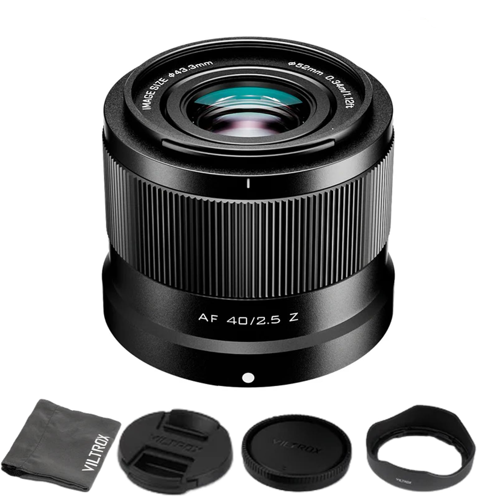 VILTROX AF 40mm Camera Large Aperture Auto Lens for Nikon Z Mount F2.5 Lens, Full-Frame Lens,