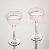 Retro Diamond Pattern Tall Glass for Desserts, Champagne, and Cocktails 