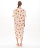 Nightshirt Shirring Boiled Tomato Red FreeSize [Narue] Women's