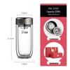 XINO Double-Layer Antibacterial Glass Tea Mug