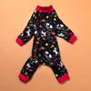 LovinPet Large Dog Pajamas Pitbull PJS: Wound Care/Post Surgery Dog Clothes, Onesies for Dogs, Unicorn Rainbows Black Print, Lightweight Stretchy