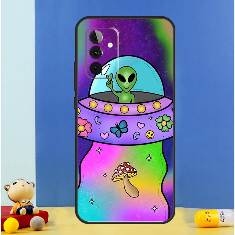 Aesthetics Cartoon Alien Space Case For Samsung Galaxy A16 A36 A56 A06 A54 A34 A14 A13 A53 A12 A22 A32 A52 A35 A17 A15 A55