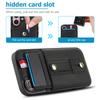 For iPhone 17 Case PU Leather+TPU Hidden Card Holder Drop-proof Phone Cover with Kickstand