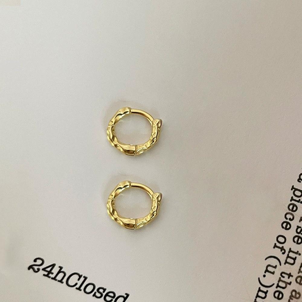 Boucles d'Oreilles Créoles en Argent 925 pour Femmes Élégantes Minimalistes Cercle Rond Pendantes Bijoux Cadeaux de Fête Mariage