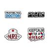 Alloy Enamel Brooch Corsage Pin With English Letters Accent For Hospital Professionals As Doctor Nurse Gift Pin