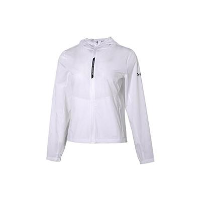 UA Sonnenschutzserie Leichte Lässige Lockere Atmungsaktive Sonnencreme Kapuzen-Windjacke Damen Oberbekleidung Weiß 22500410-100