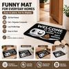 Funny Welcome Poop Door Mat 2D Flat Printed Felt Polyester Composite Front Entry Rug Humor Indoor Floor Mat Anti-Slip