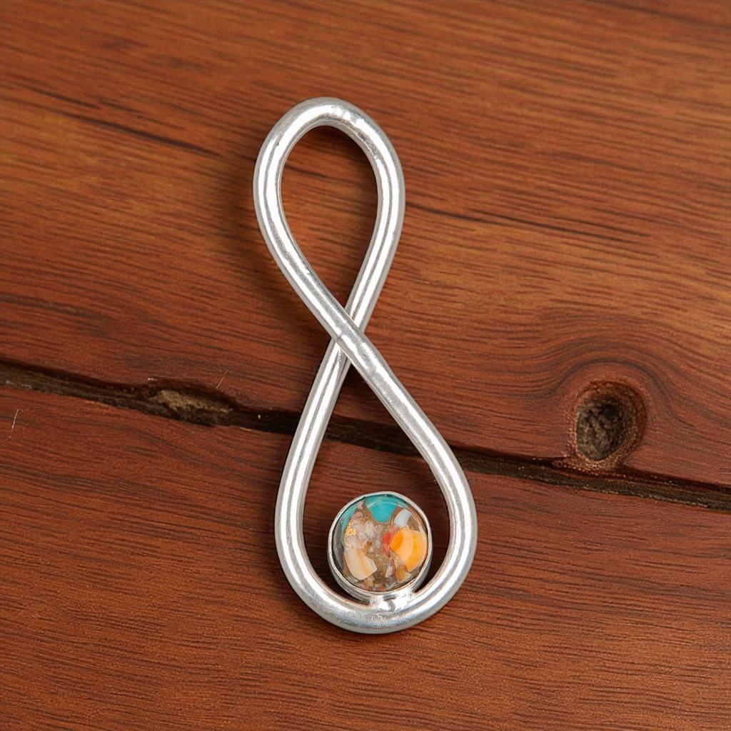 Rare Spiny Oyster Gemstone 925 Sterling Silver Jewelry Handcrafted Pendant 1.66" PP-20-30