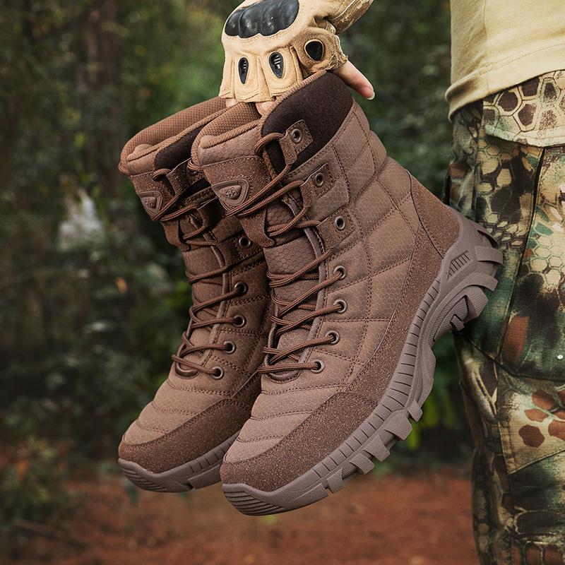 Large Size Combat Boots Men's Outdoor Hiking Mountaineering Boots High Top Combat Boots Men's Hiking Tactical Boots Men's