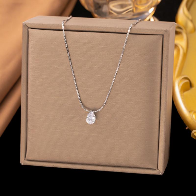 Korean Fashion Stainless Steel Butterfly Pendant Earring Necklace Set for Women Simple Metal Circle Earrings Exquisite Jewelry