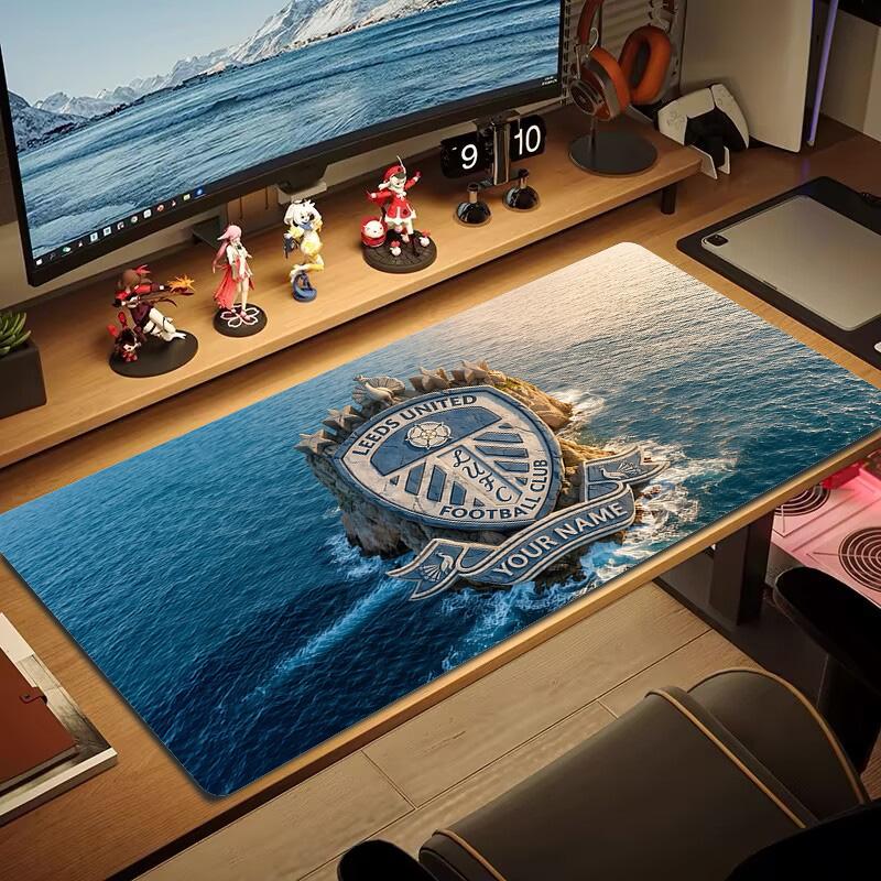 Leeds United FC Print Cushion Non-slip Laptop Tablet Big Mousepad XXL Mat Mini PC Playmat With Lock edge