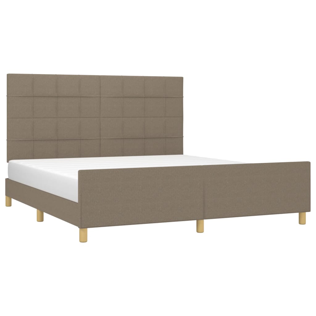 Vidaxl Rama Łóżka Bez Materaca, Taupe, 180X200 Cm, Obita Tkaniną