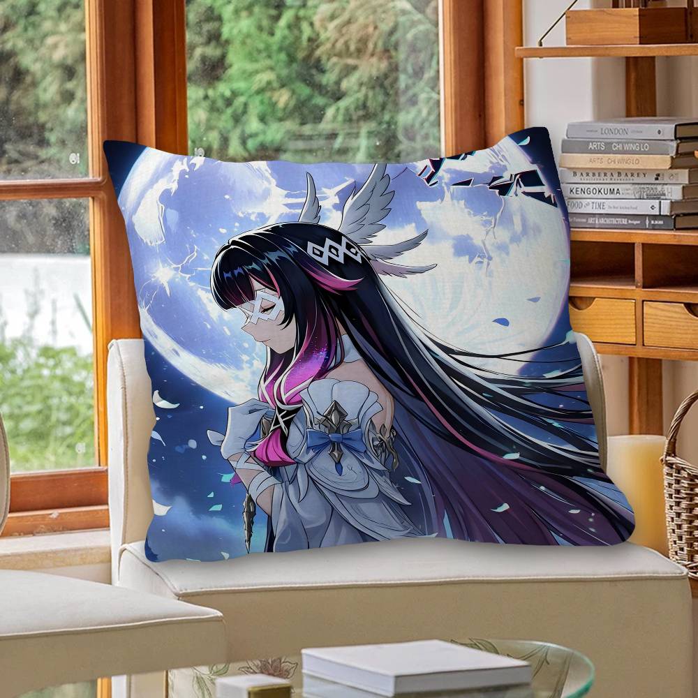 Genshin Impact Columbina Cushion Cover Polyester Sofa Cushions Decorative Throw Pillows Home Decoration Pillowcover